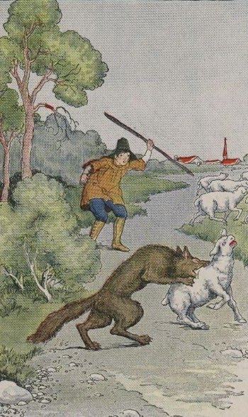 Aesop's Fables for Kids Shepherd Boy Wolf Lamb