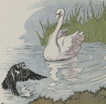 Aesop's Fables for Children Crow Swan