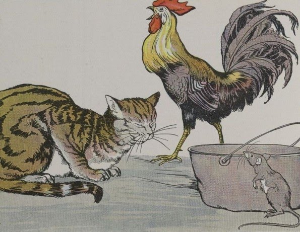 Aesop's Fables for Kids Cat Rooster Mouse