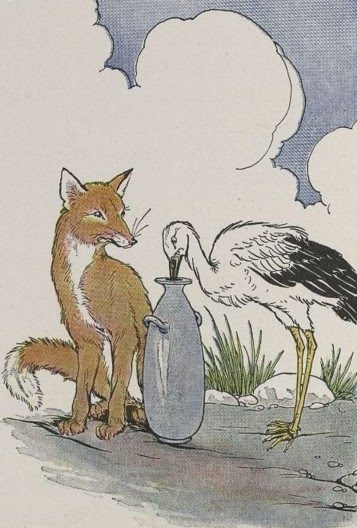 Aesop's Fables for Kids fox Stork