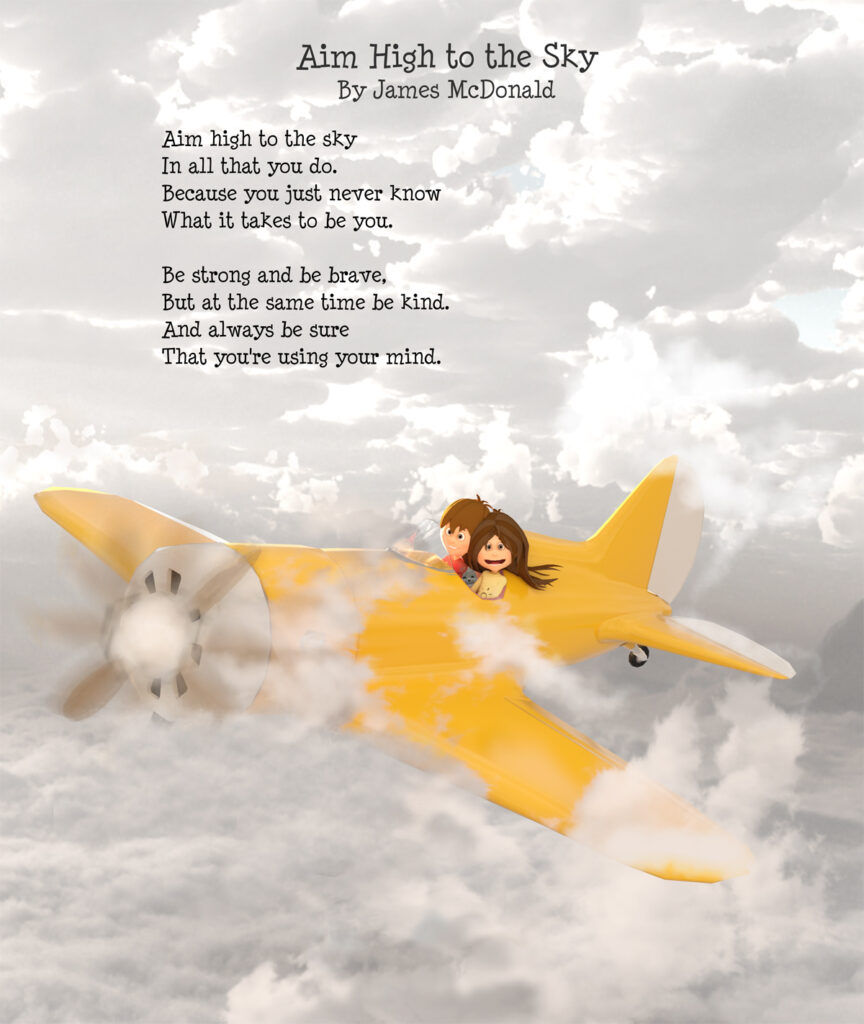 Aim High to the Sky Poem for Children from the Book Rainy Day Poems