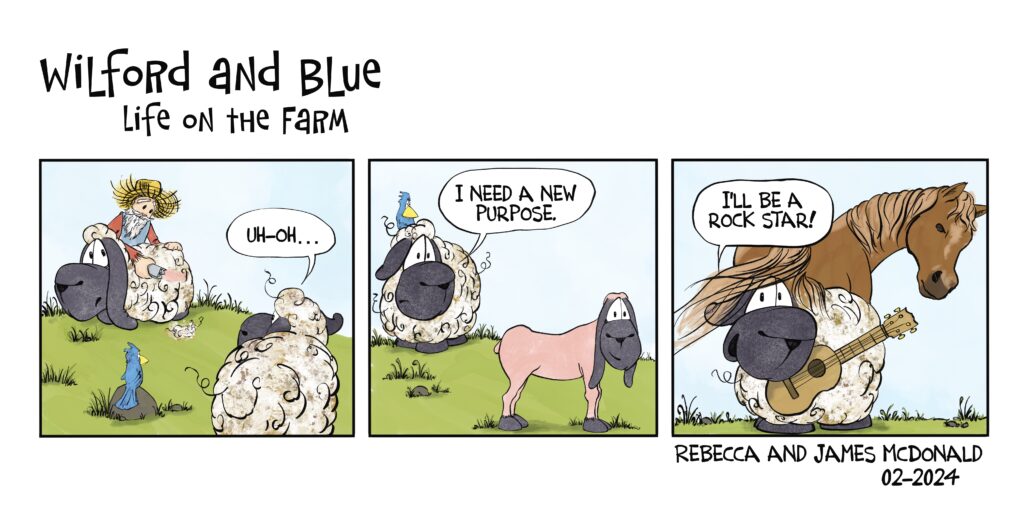 Wilford and Blue-Life on the Farm-Comic Strip