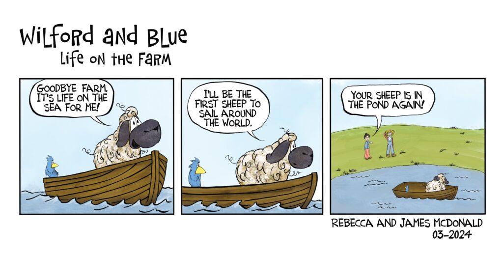 March Wilford and Blue, Life on the Farm-Comic Strip for Kids