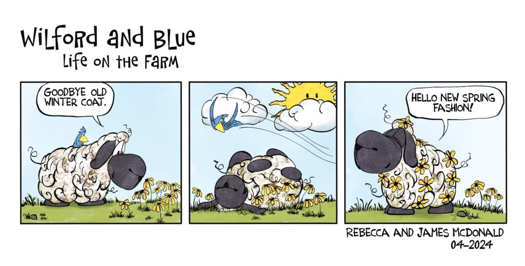 April-Wilford and Blue Comic Strip for Kids